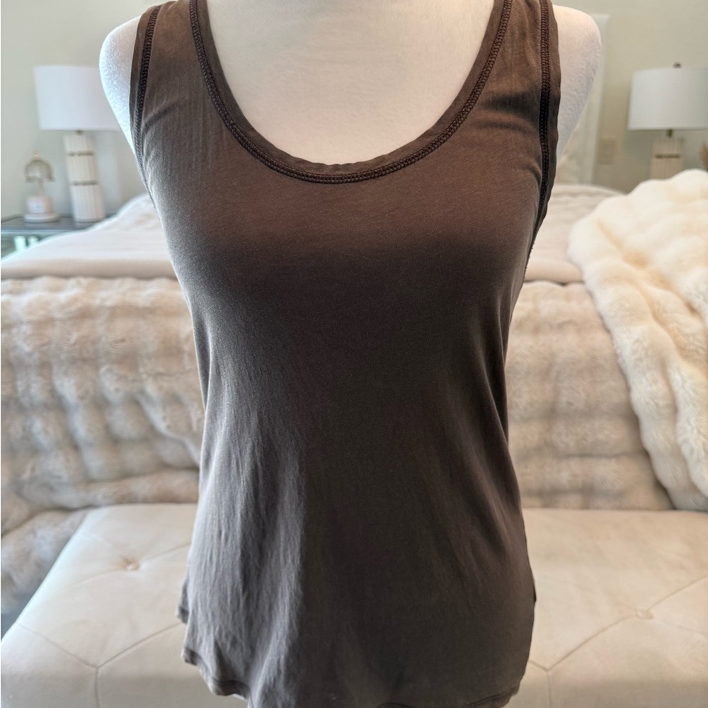 Women’s Brown Tank Top - Classic Scoop Neck